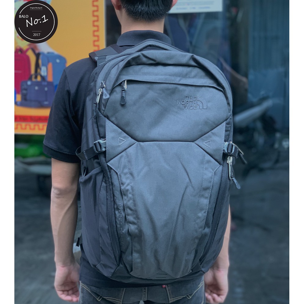 [CHUẨN AUTH] Balo TNF Router Transit 2018 Zinc Grey Heather