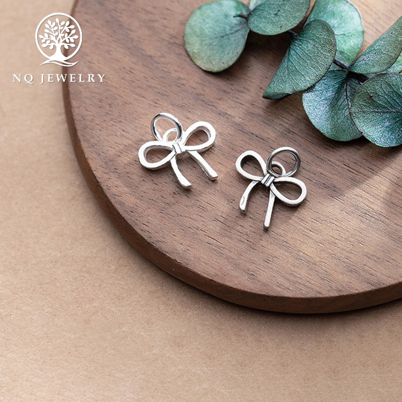 Charm bạc hình nơ mặt treo - NQ Jewelry