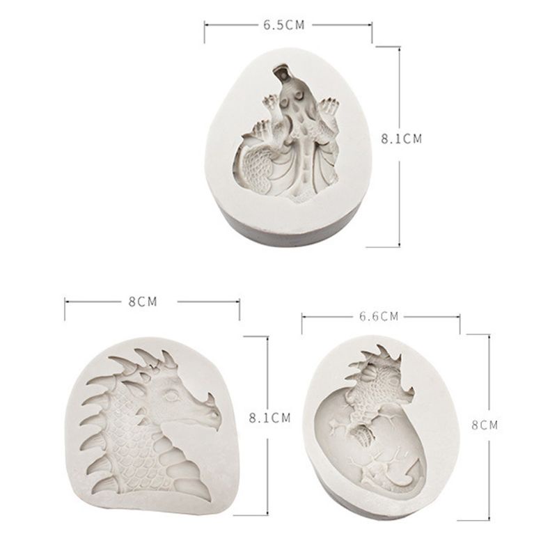 Khuôn Silicone Tạo Hình Trứng Khủng Long Phục Sinh Trang Trí Bánh