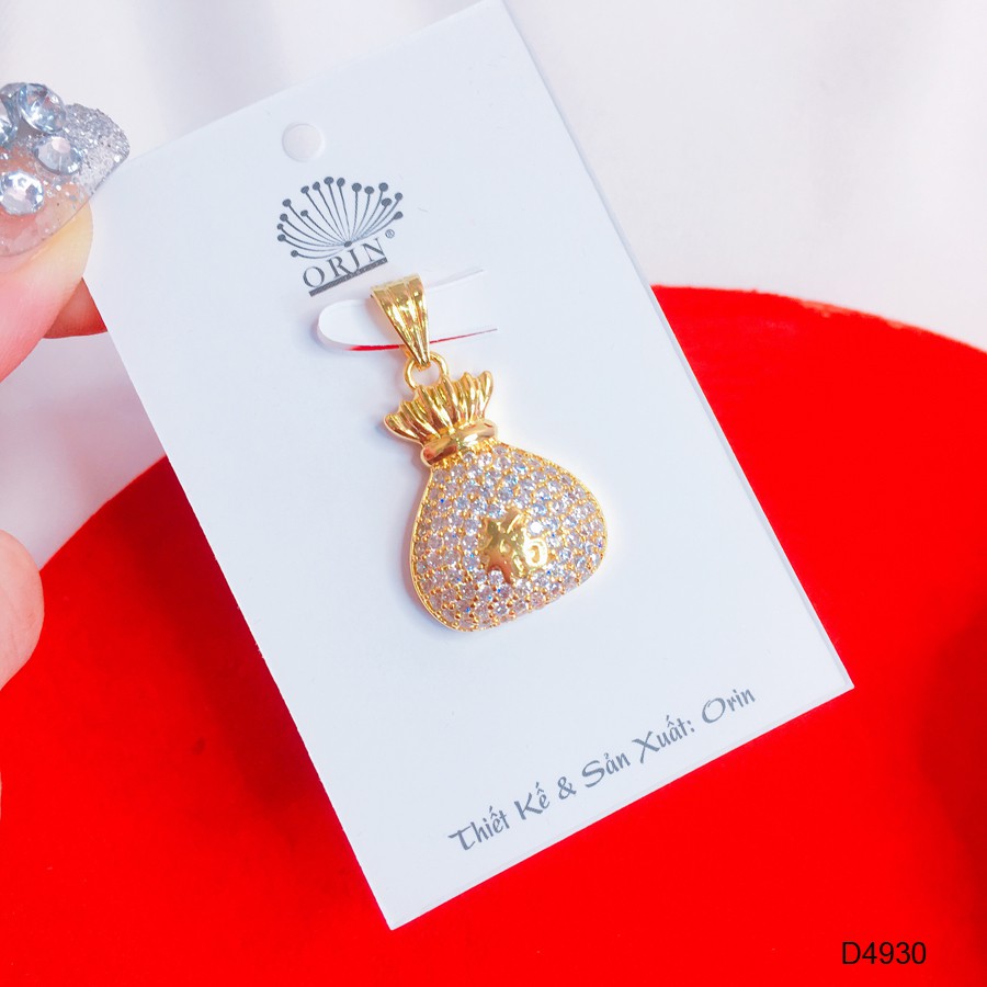 Mặt dây chuyền túi tài lộc đính đá thiết kế cao cấp Orin D4930