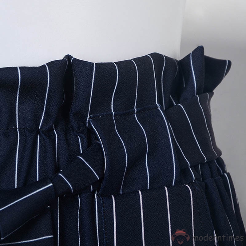 Quần dài kẻ sọc cột nơ xinh xắn cho nữ | BigBuy360 - bigbuy360.vn