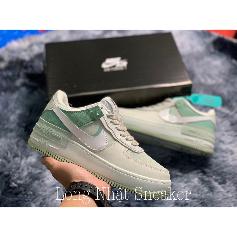 Giày Sneaker AF1 Shadow Xanh Giày Thể Thao Nam Nữ Thấp Cổ