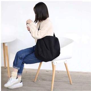 Túi đeo chéo vải canavas đựng đồ size lớn thời trang siêu đẹp phong cách Hàn Quốc