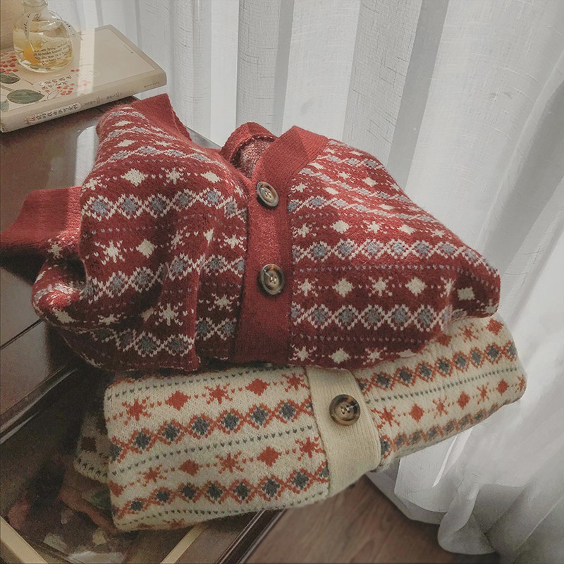 Áo khoác Cardigan nữ áo len dệt kim mới của Hàn Quốc cổ chữ V dài tay áo mùa xuân | BigBuy360 - bigbuy360.vn