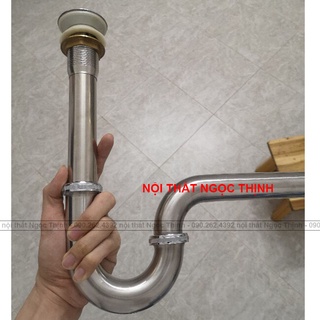 Xả lavabo xi phông inox sus304 CHỐNG HÔI gắn chậu rửa mặt loại xả Nhấn dễ dàng thoát nước