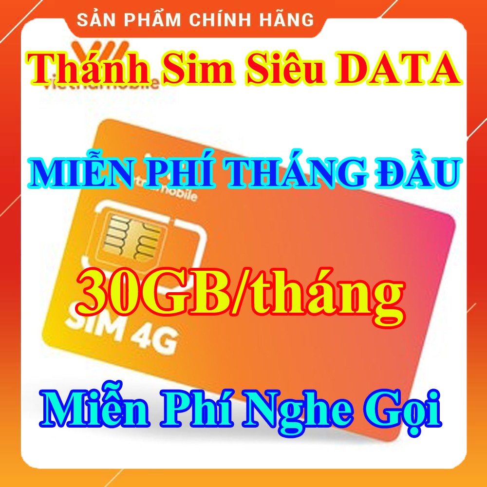 Combo 100 Thánh Sim Siêu DATA 4G - Siêu DATA - Miễn Phí Nội Mạng Vietnamobile