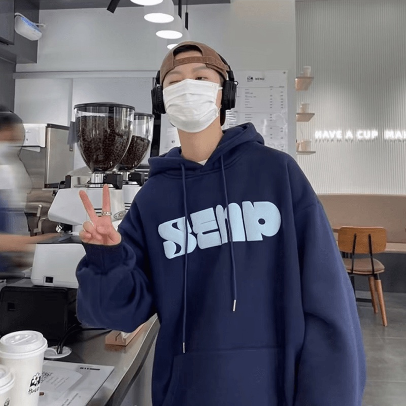 Áo Nỉ Nam Dài Tay Có Mũ Thời Trang Hàn