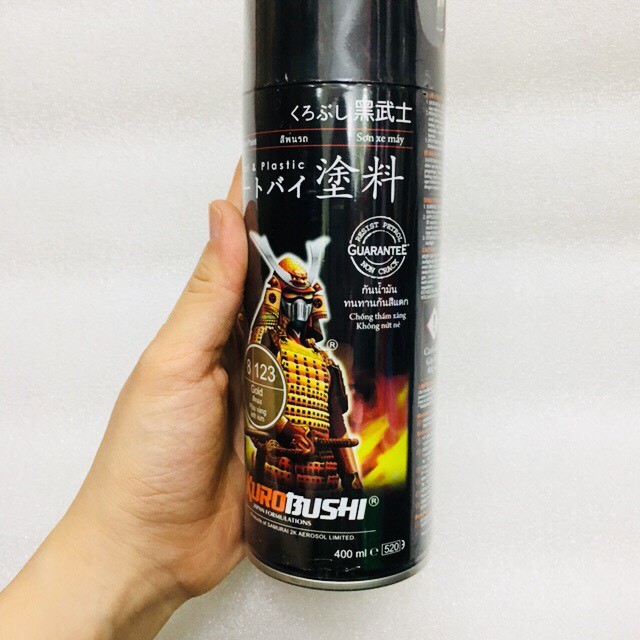 Sơn xịt Samurai -  8/123 MÀU VÀNG ÁNH KIM 400ML