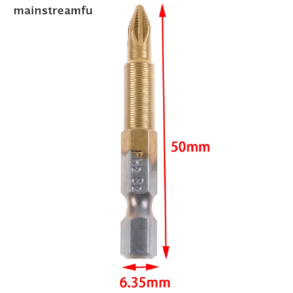 Bộ 5 Đầu Tuốc Nơ Vít Điện Lục Giác PH2 Phủ Titan Bền Chống Trượt 50mm