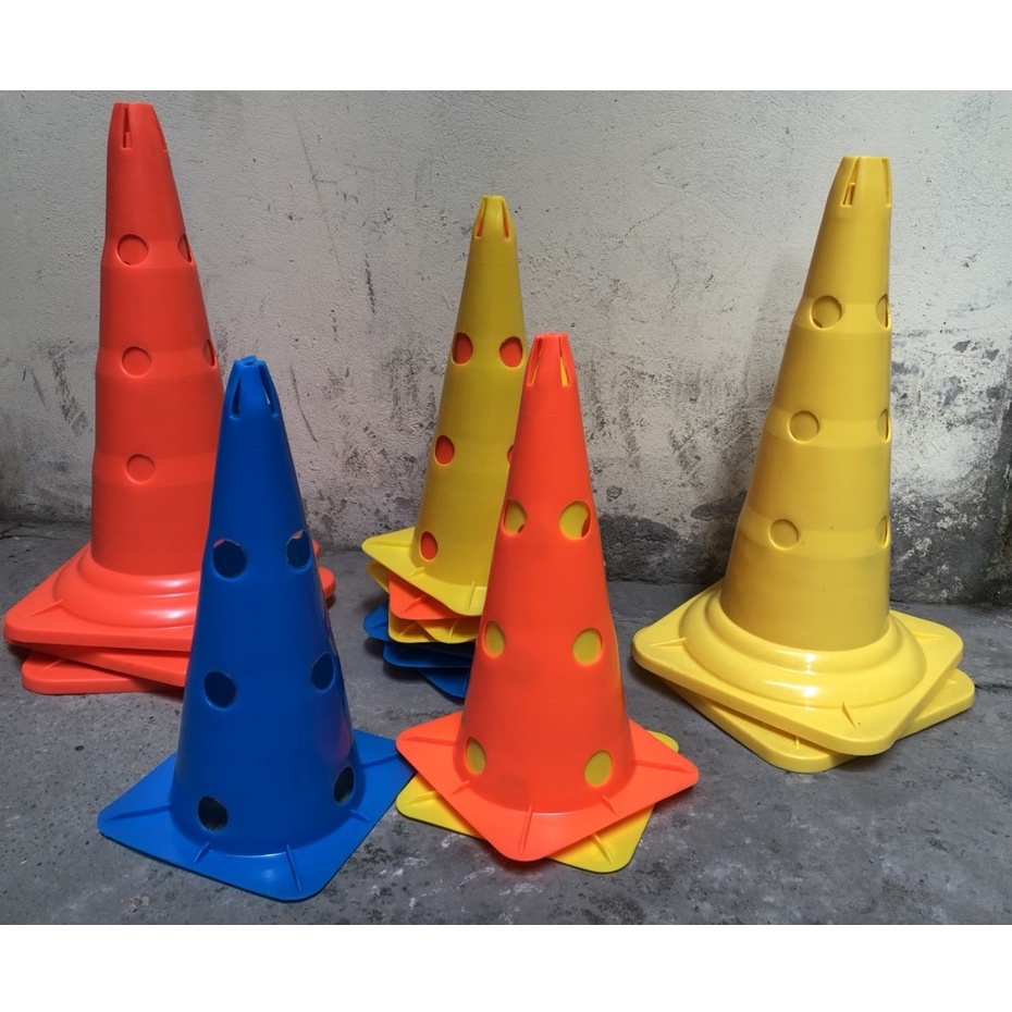 Combo 5 Chiếc Nấm Tập Chiến Thuật, Marker, Cone Chơi Thể Thao Bóng Đá Rào Cản Nhựa Loại 25F, 30F, 38F, 50F