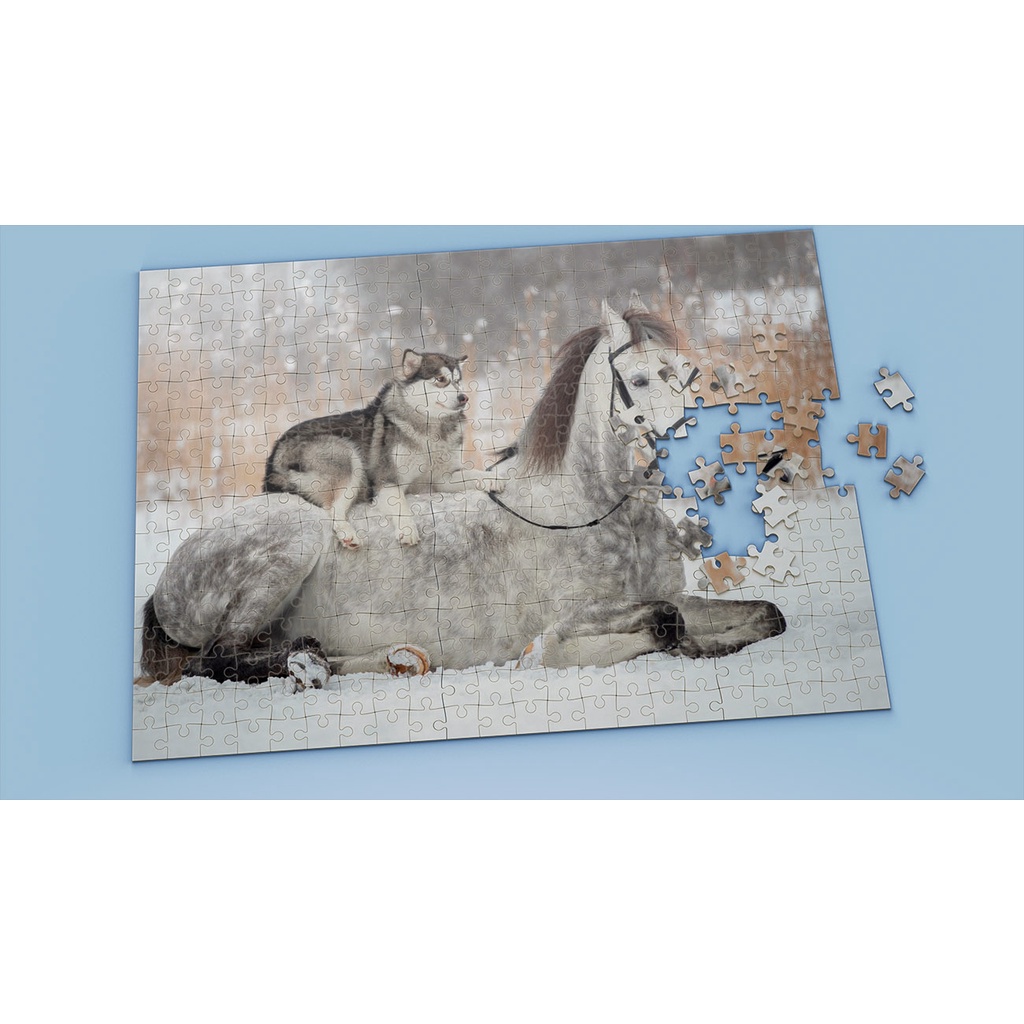 Tranh ghép hình HUSKY - Mẫu 1 - Nhận in theo yêu cầu