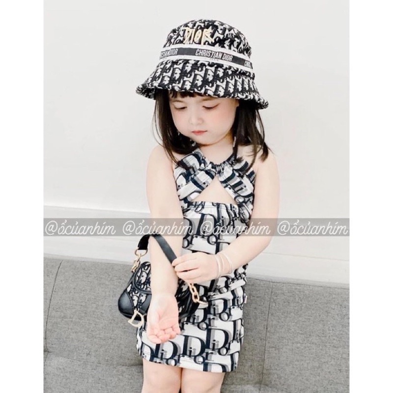 Combo 3 món Đầm + Nón + áo khoác cho bé