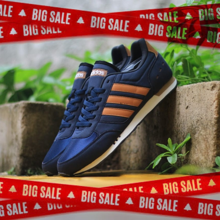 Giày Thể Thao Adidas Neo City Racer Màu Nâu Navy Chính Hãng Size 40