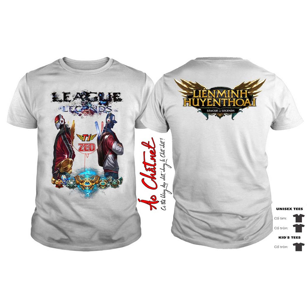 Áo Thun ZED T1 Team, Áo Thun Liên Minh Huyền Thoại ZED T1 Cực Chất - LOL TSHIRT (Ảnh thật)
