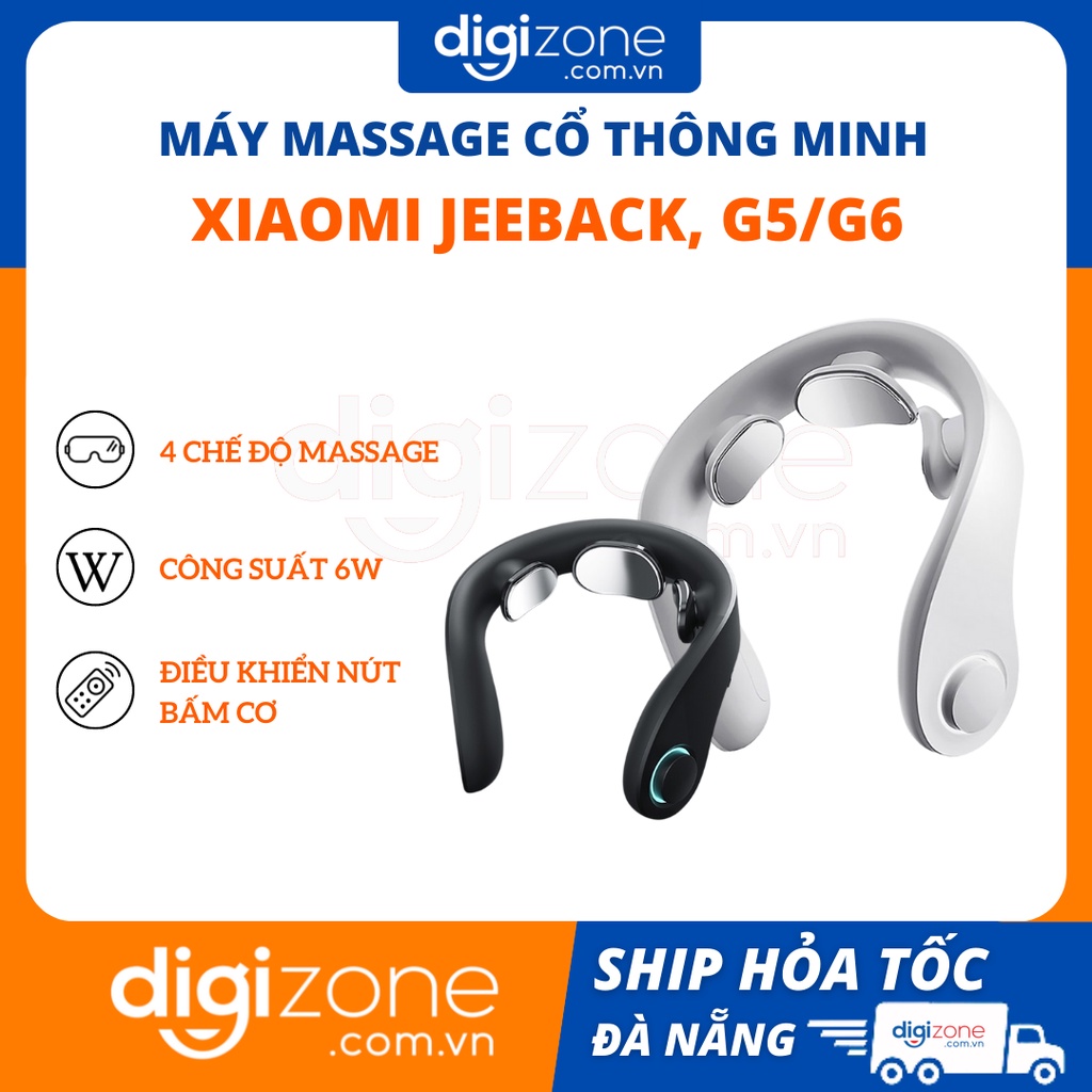 Máy massage cổ thông minh Xiaomi Jeeback, G5/G6, 4 CHẾ ĐỘ - 8 CƯỜNG ĐỘ MASSAGE XUNG ĐIỆN