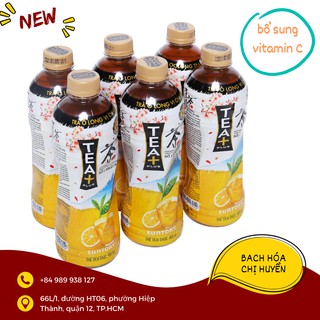 [Bổ sung Vitamin C] Lốc 6 chai trà ô long Tea Plus vị chanh 455ml