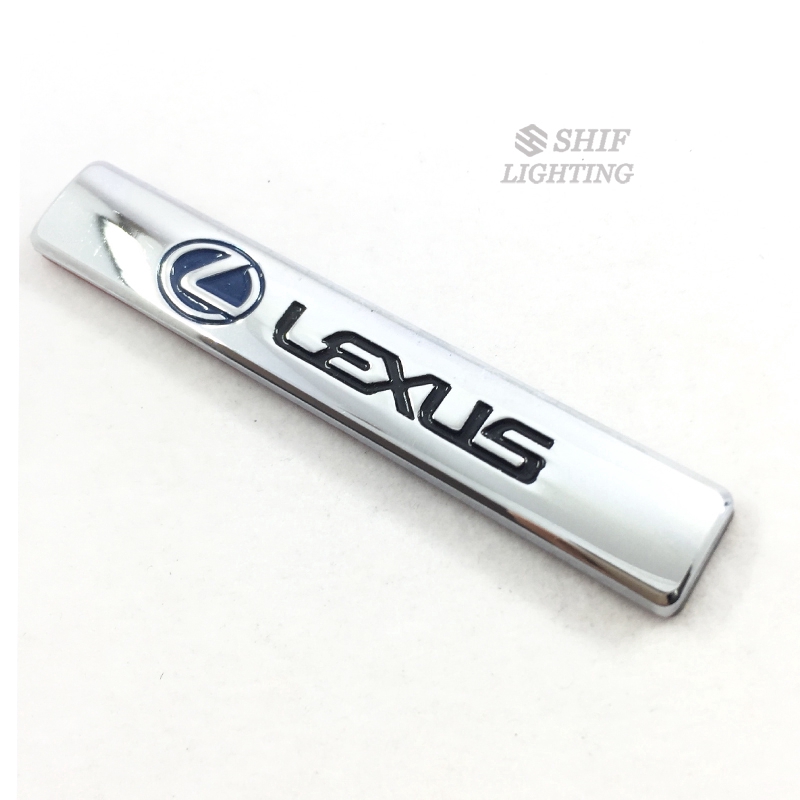 Miếng dán hình logo LEXUS bằng kim loại chuyên dụng trang trí bên cạnh miếng chắn bùn phía sau xe hơi