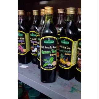 Nguyên chai Siro Trà Xanh GoldenFarm520ml
