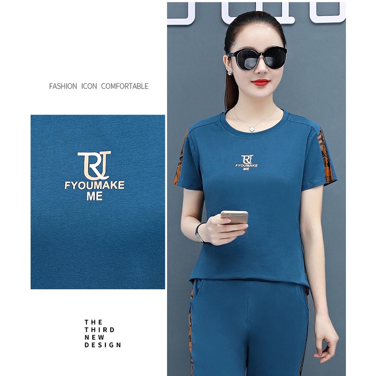 Bộ thể thao nữ 100% cotton YTT62 - Đồ bộ đông xuân nữ cực thoáng mát