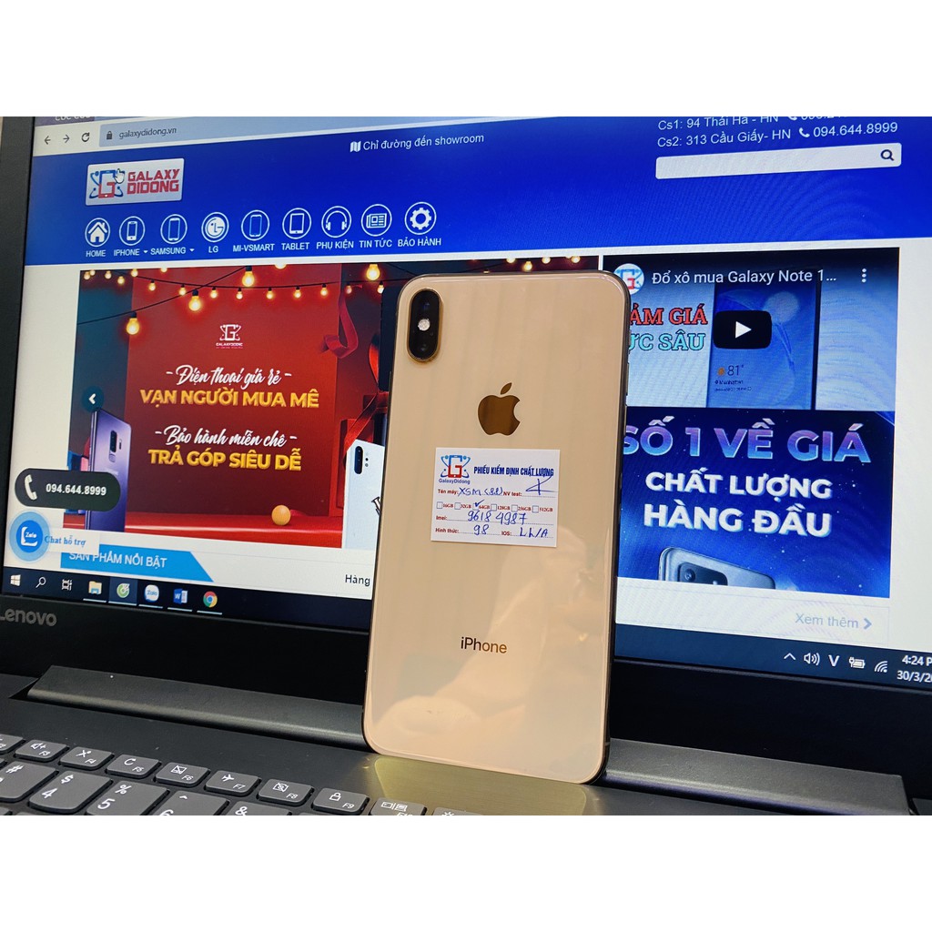 Điện thoại iPhone Xs Max 64GB Quốc Tế cũ 99% Bảo Hành 12 Tháng, 1 đổi 1 tự do 30 ngày