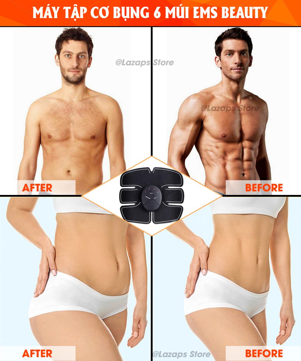 Miếng dán xung điện tập gym Beauty Body máy đánh tan mỡ bụng thiết bị hỗ trợ tập cơ bụng 6 múi