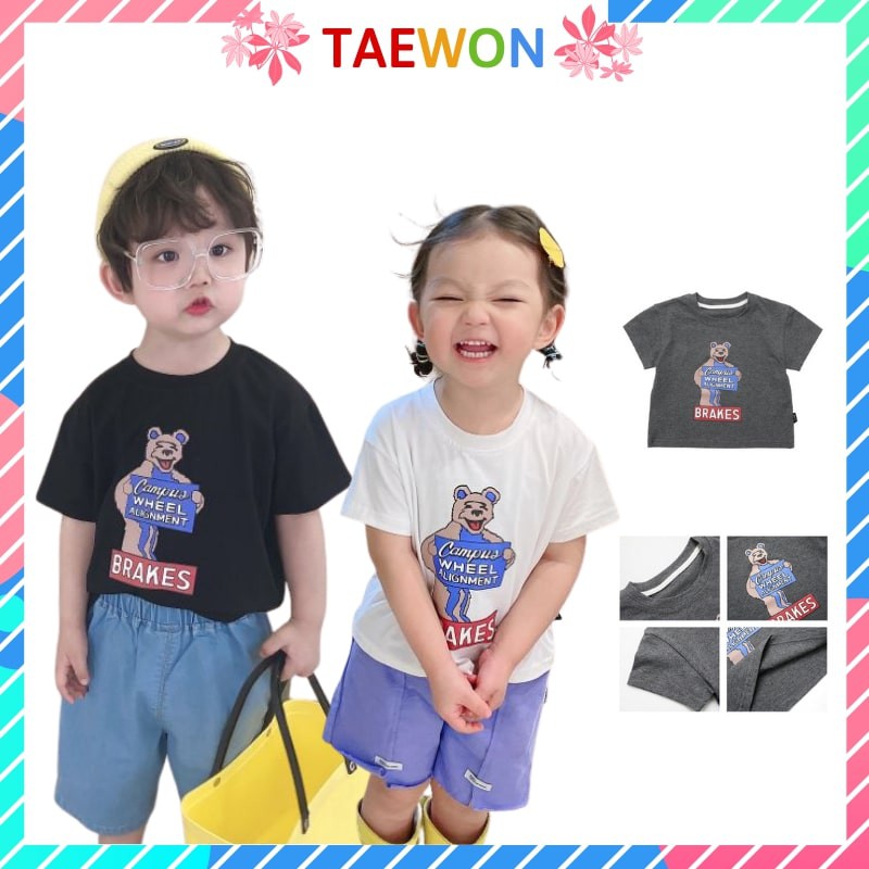 Áo thun bé trai gái Hàn Quốc xuất dư trẻ em từ 1 đến 5 tuổi chất liệu cotton Taewon Kids AT02