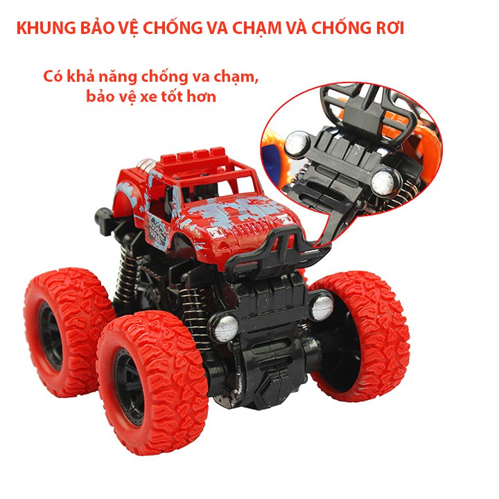 Xe đồ chơi cho bé trai, xe ô tô bánh đà vượt địa hình cho trẻ em nhào lộn 360 độ chạy đà cực mạnh BBShine - DC056