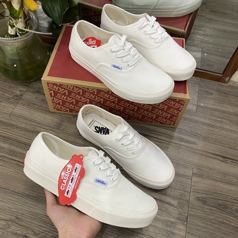 [Full box] giày Vans classic vault trắng full