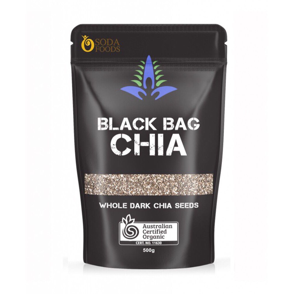 Hạt Chia Úc Organic Chia Seeds Túi Đen 500gr