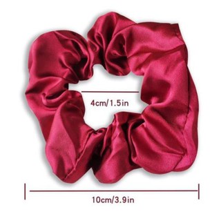 Dây buộc tóc scrunchies phi bóng lụa mềm