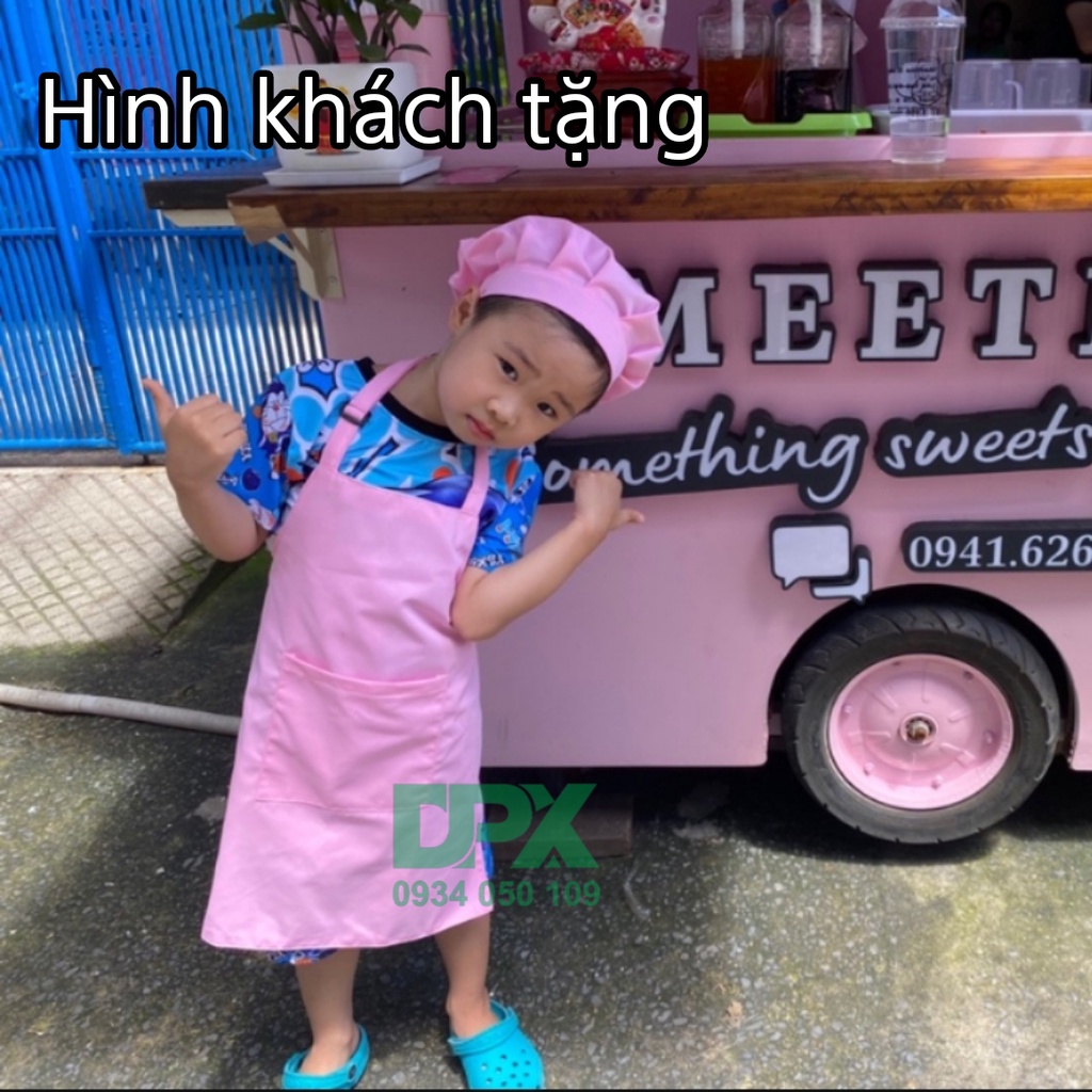 Tạp dề cho bé chống nước 2 lớp Cao Cấp Tạp dề trẻ em mầm non học vẽ học nấu ăn