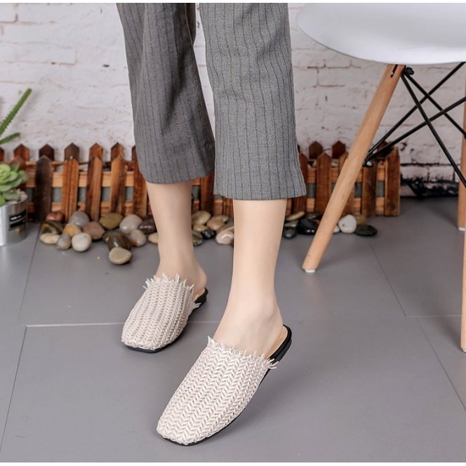 FREESHIP 99K TOÀN QUỐC_Dép Mules đầu tròn mới 2019 Sunnie Shoes