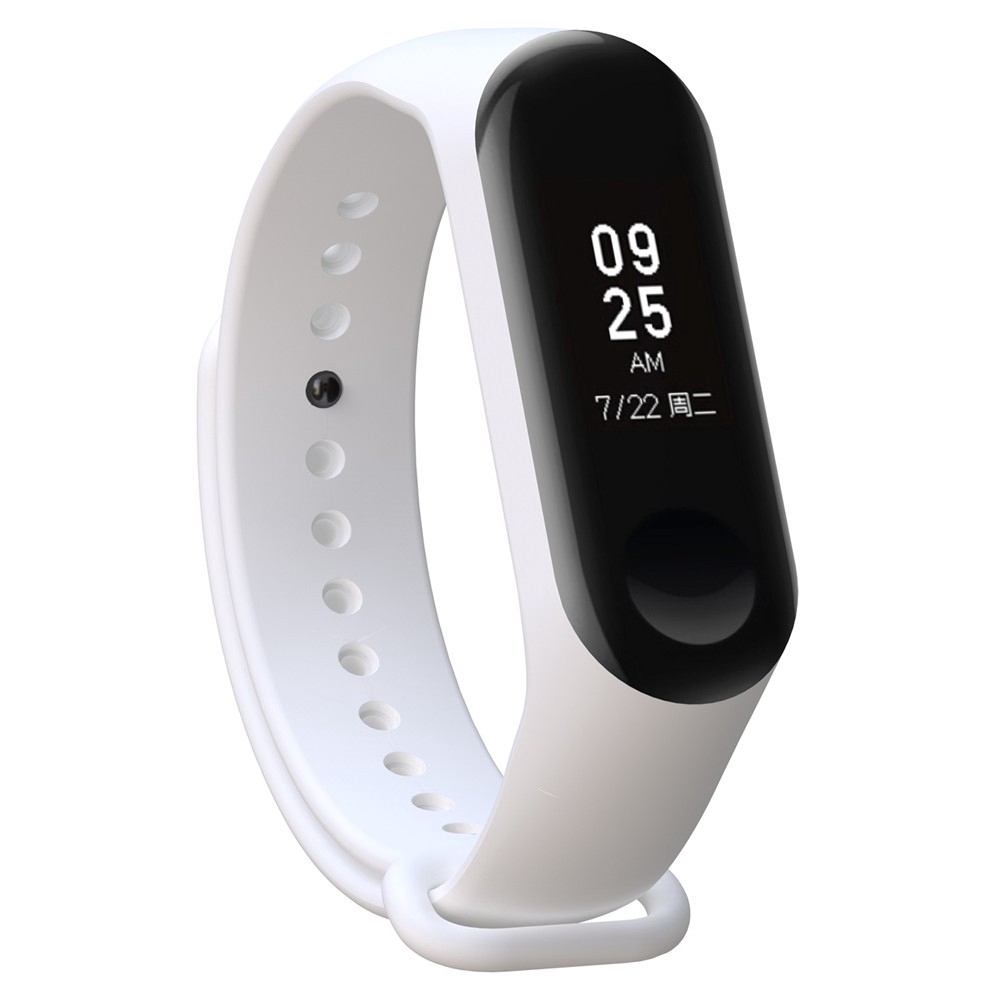 Dây Đeo Thay Thế Chất Liệu Silicon Màu Trơn Cho Xiaomi Mi Band 3 Miband 4