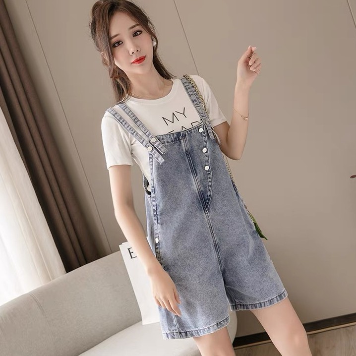 Yếm jean nữ ngắn ống rộng julido store, yếm nữ màu xanh cao cấp phong cách HÀN QUỐC 2021 yn0005 | BigBuy360 - bigbuy360.vn