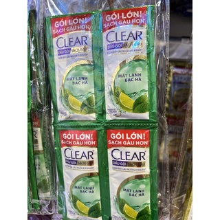 dầu gội clear bạc hà dây 10 gói