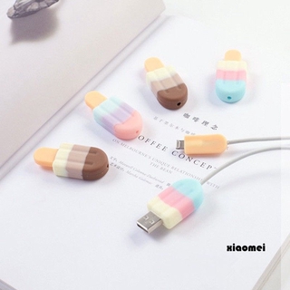 Ice Cream-shaped Mobile Phone Data Cable Protective Cover Is Suitable For Apple Protection Data Cable Charging Cover Popsicle Cable Cover