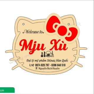 Bảng Gỗ Trang Trí - Khắc Logo, Tên Shop Theo Yêu Cầu - Bảng Gỗ Woody Size Trung 20x12cm