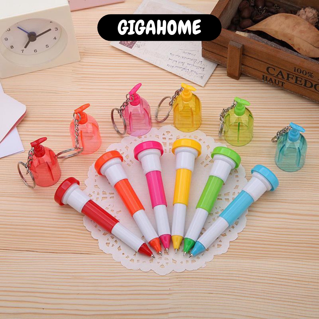 Bút Bi Độc Lạ GIGAHOME Hình Bình Nước Gấp Gọn Có Móc Khóa Kèm Theo Cute 8234
