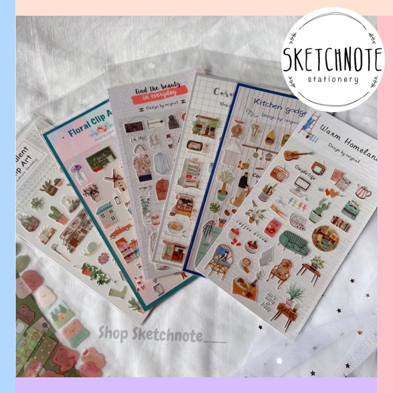 Sticker daily dụng cụ trang trí sổ ST066