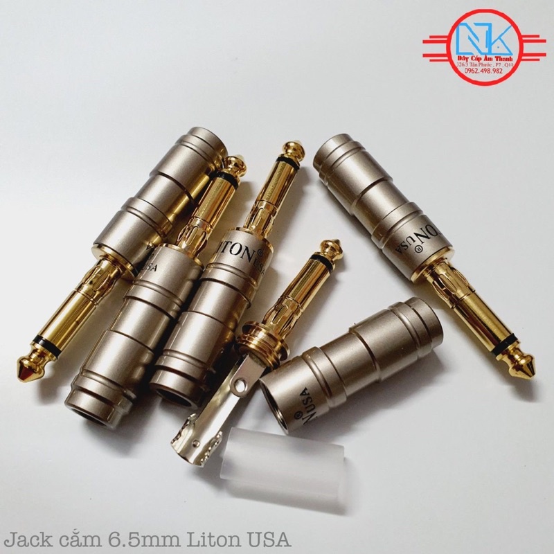 Giắc 6ly Liton xám cao cấp cong thẳng