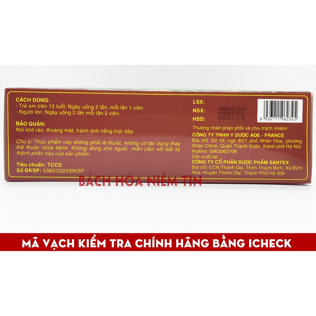 Viên uống bổ gan Cà Gai Leo Sen lá - Hộp vỉ 60 viên - giải độc gan, giảm viêm gan cấp và mãn tính