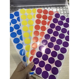 Decal tròn đường kính 2,5 cm (100 tờ) Tem tròn loại lớn, Giá rẻ. Dùng trong phân loại hàng hóa