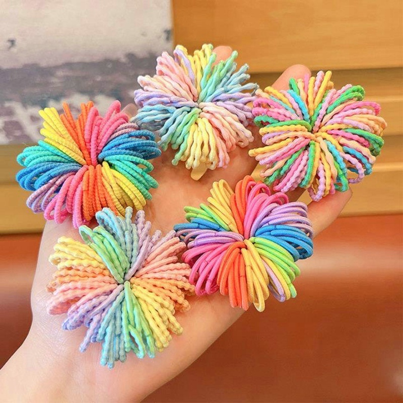 Dây Buộc Tóc Cao Su Co Giãn Màu Kẹo Dành Cho Bé Gái