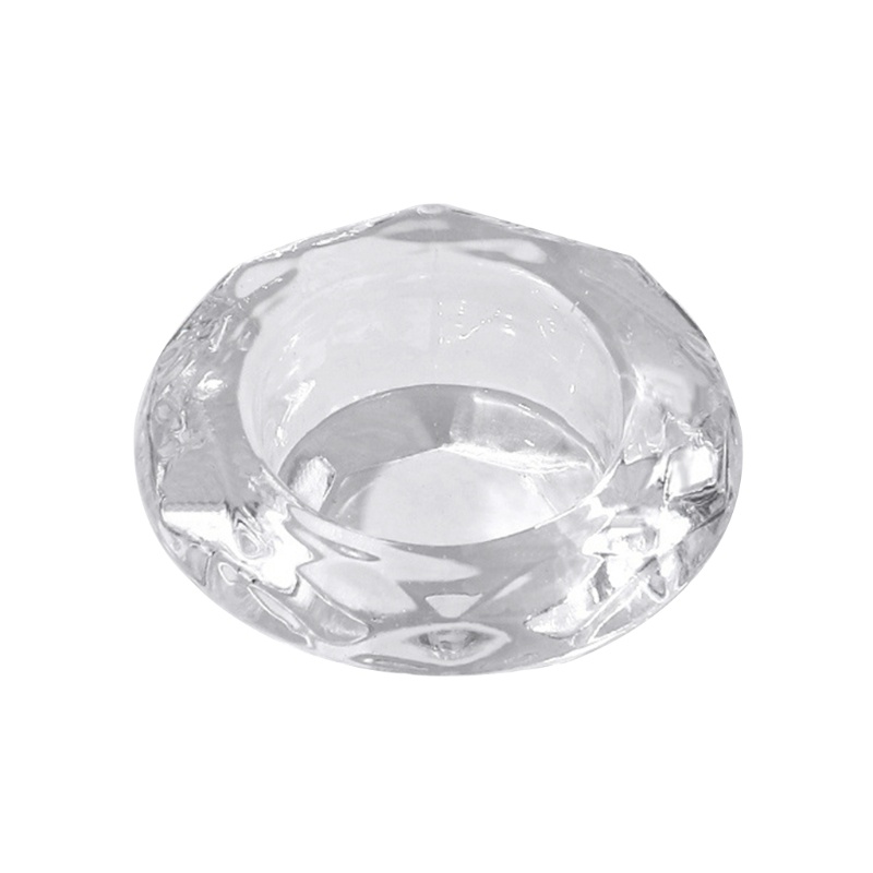 Youyo Cốc Pha Lê Acrylic Đựng Bột Lỏng Làm Móng Tay Có Nắp Hình Vương Miện