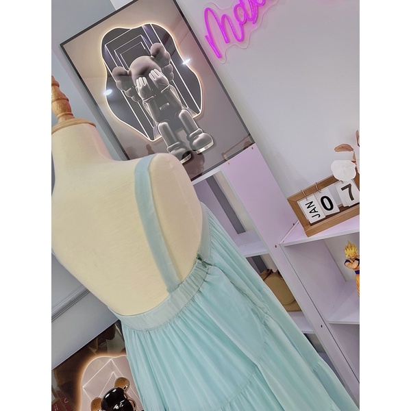[Maxi] Đầm maxi đi biển suông dài chất tơ lót ảnh shop chụp - Maxi ngọc lan
