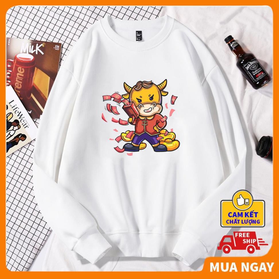 Áo nỉ nam giữ nhiệt chất cotton dài tay thu đông giá rẻ ❤️BIMSTORE❤️ Áo sweater nam nữ form rộng chất nỉ mềm mịn ấm áp
