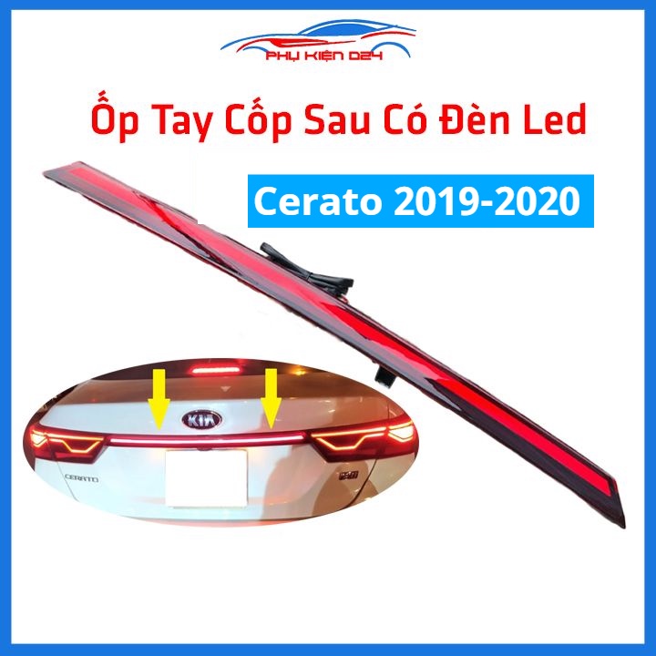 Ốp tay cốp sau có đèn led Cerato 2019-2020-2021-2022-2023 ánh sáng đỏ trang trí xe