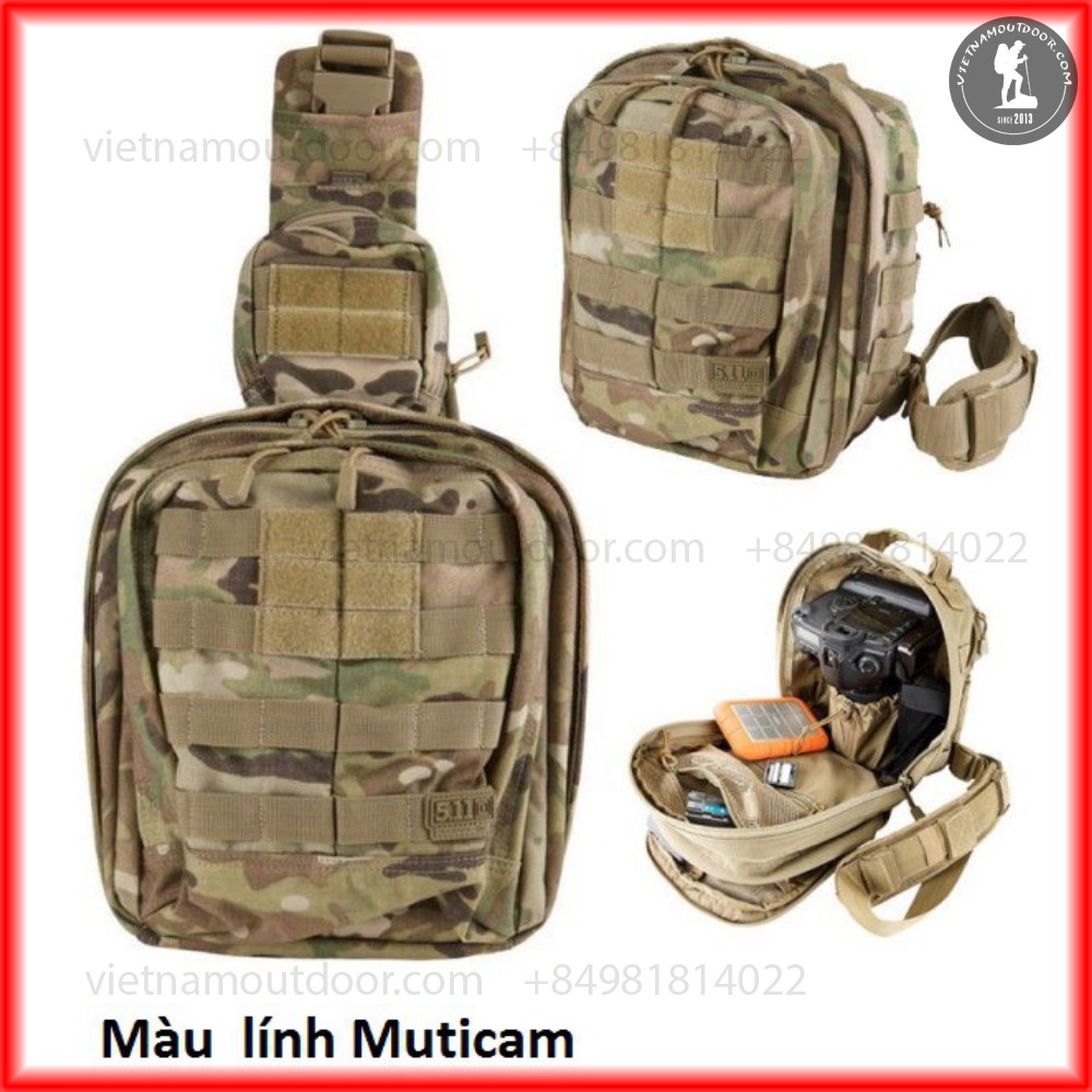 Túi đeo chéo nam 5.11 Tactical Moab 6 , balo 511- chiến thuật -tactical - phượt -leo núi ⚡️HÀNG XUẤT DƯ ⚡️vải chống thấm