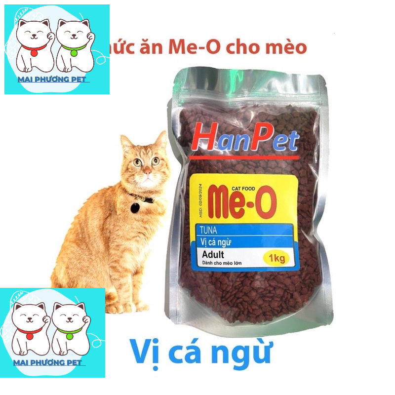 Thức ăn cho mèo Me-o 3 vị cá ngừ ,cá thu,hải sản gói chiết 1kg