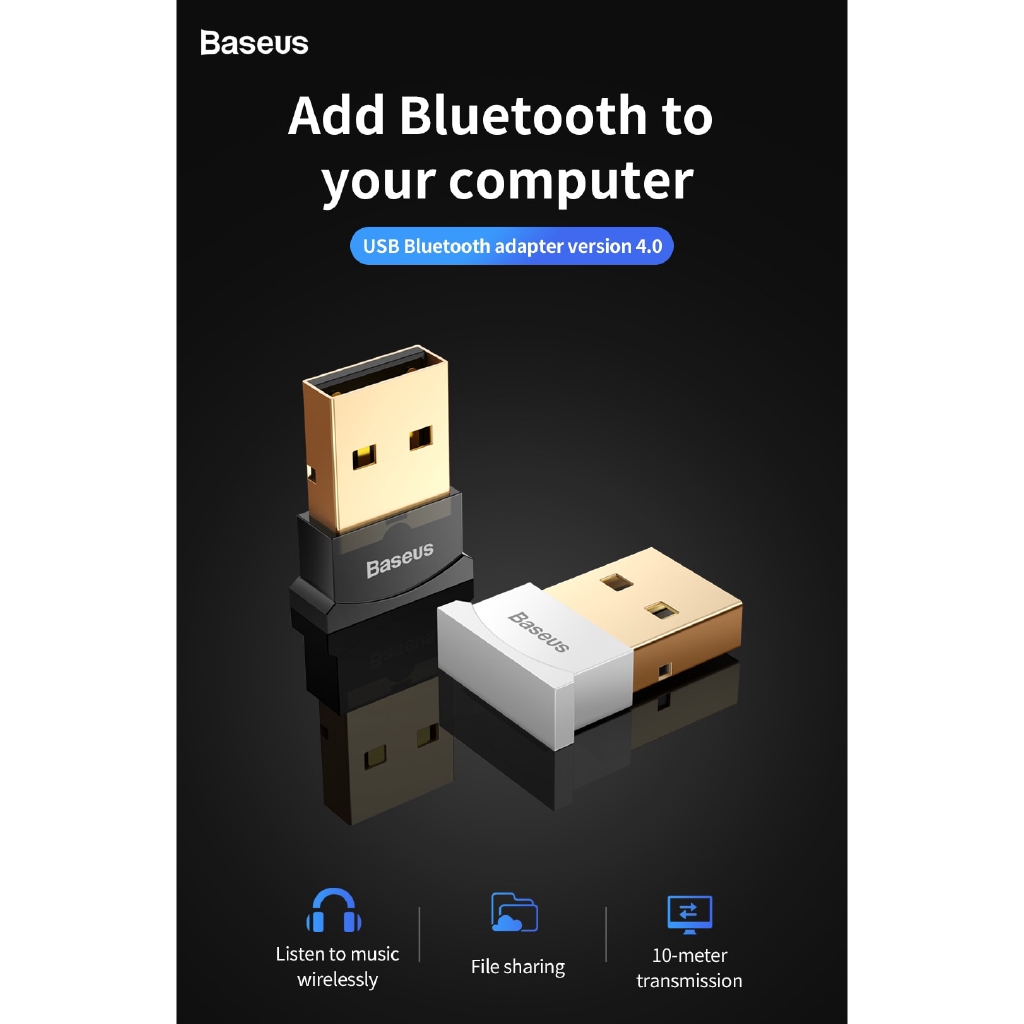 Baseus USB Bluetooth adapter dongle đối với máy tính PC PS4 chuột aux âm thanh Bluetooth 4,0 4,2 5,0 loa thu âm nhạc phát